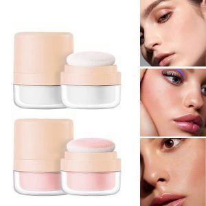 Diamond Pigment Loose Powder With Puff 8 Colors Mineral Powder Body Highlighter Setting for Face Body