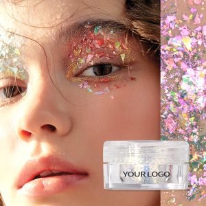 Custom Logo Eye Beauty Sequins Glitter for Eyeshadow for Eye Body Nail Powder Chameleon Highlighter
