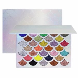 New Customized hot selling pressed glitter mermaid eyeshadow palette with your own brand