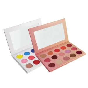 Hot selling 15 colors white eyeshadow palette private label