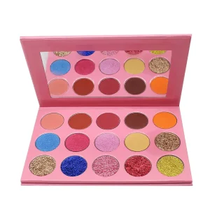 New 15 Colors Nude Shimmer Matte Eyeshadow Palette Glitter Eyeshadow Long Lasting Waterproof Eye Pigments Shine Eyeshadow Makeup