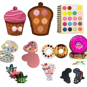 No Label Custom Logo Shaped Diy Chameleon Vegan Glitter High Pigment Shimmer Eye Shadow Private Label Eyeshadow Palette Powder