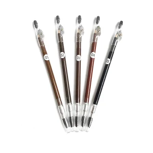 High quality makeup cosmetics customized logo vegan cruelty free eyebrow pencil with sharpener