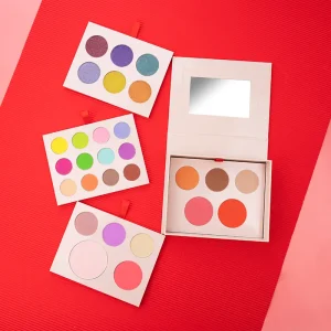 Waterproof no label make up luxury cardboard high pigmented bright private label eyeshadow palette oem