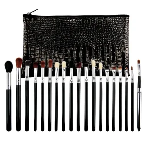 Hot selling 19 pcs brush with bag professional private label eyeshadow makeup brush