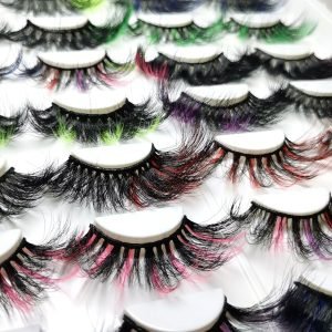 Private label Colored false eyelashes Playful Glamour: Add Colorful Accents to Your Lashes with Colored False Eyelashes!