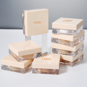 Custom Logo Square Acrylic Case 8 Colors Loose Powder Suit For All Skin Tones Setting Powder