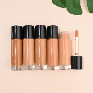For Skin Tones Options Waterproof Long Lasting Coverage Custom Logo Liquid Foundation Cream with Wand