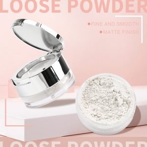 Silvery Luxury Matte Finish Setting Powder Oil Control Air Makeup For Face Loose Powder