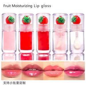 Fruit Flavor Lip Oil Vegan Liquid Lipstick Moisturizing Lip Stain Plumping Lip Gloss Waterproof Long Lasting Lipgloss