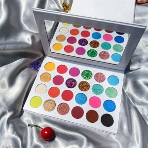 Wholesale 24 Colors Cardboard Eyeshadow Palette Neon Matte Glitter High Pigmented Eyeshadow