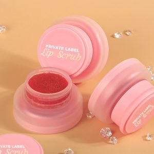 Natural Vegan Moisturizing Strawberry Lip Scrub Pink Package Hot Selling Lip Scrub