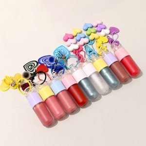 Private Label Lipgloss Non Sticky Vegan Key Chain Lip Gloss Matte Lipstick