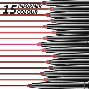 Best Selling Vegan Lipliner Pencil OEM ODM Waterproof Private Label Twist up Cruelty Free Velvet Matte Lip Liner Pen 15 Colors