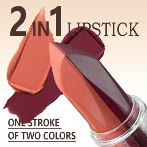 Lip Cosmetics Private Label 2 in 1 Matte Lipstick One Stroke of Two Tone Matte Gradient Pearl Light Makeup Waterproof Lipstick