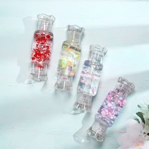 Private Label Vegetal Sequins Lovely Candy Liquid Lustre Juicy Lip Gloss Lip Oil Lip Balm