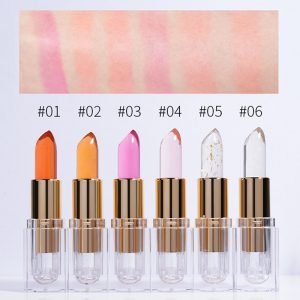 Lip Balm Private Label Jelly Lipstick Custom Logo Cruelty Free Lip Gloss Plumper Moisturizing Change Color Temperature Lipstick
