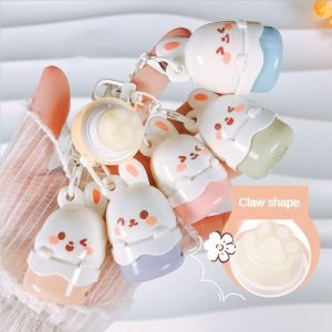 Private Label 6 Color Rabbit Children's Lip Balm Moisturizes Prevents Dry Cracking and Reduces Lip Lines