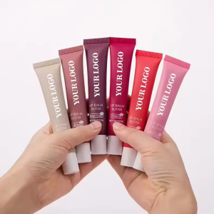 Vegan Cruelty Free High Quality Hydrating and Moisturizing Lips Butter Tinted 6 Colors Private Label Lip Balm