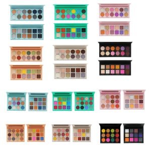 12 Color Shimmering Metallic Diamond Eye Shadow Powder Metal Color Glitter Sparkling Cardboard Paper Eye Shadow Palette