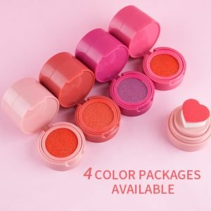 Heart Stamp Blusher Custom Logo Stamp Blusher Velvet Matte Cream Blush Cheek Makeup Natural High Pigment Air Cushion Stamp Blush