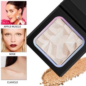 Custom Logo Single Glow Highlight Makeup 8 Colors Face Bronzer Makeup Pressed Highlighter Powder