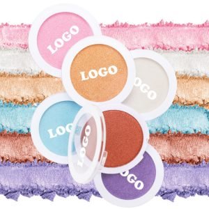 24 Colors Vegan Custom Logo Highlighter Waterproof Pigmented Mineral Pressed Powder Makeup
