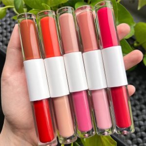 Double Head Lipgloss Matte&Glossy Private Label Lip Gloss Dual Lipstick Lip Gloss Custom Logo