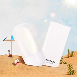 Best Natural Hydrating Sunscreen Lotion Private Label Cosmetic Sun Screen for Face Long Wear Custom Travel Size Spf 35 Sunscreen