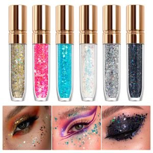 6 Colors Chameleon Gel Sequins Light Tone Eye Shadow & Nail Art Christmas Festival Glitter Powder 5g Private Label